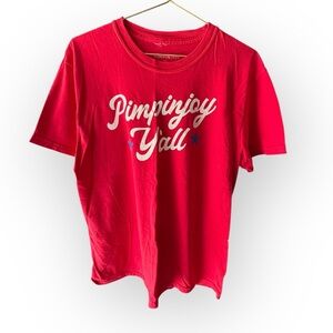 Pimpin Joy Ya’ll The Shop Forward Red T-Shirt